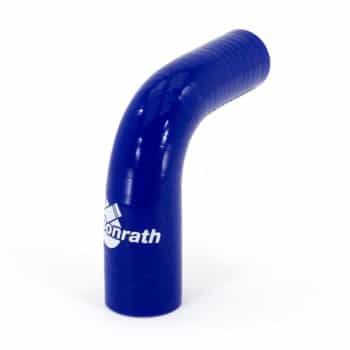 Reductor de manguera de silicona Bonrath con curva de 90 grados - Longitud: 50 mm - Ø19>16 mm