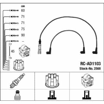 Juego de cables de bujía 2568 NGK