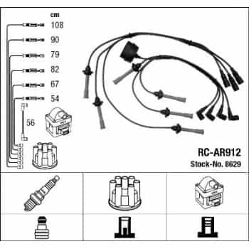Juego de cables de bujía 8629 NGK