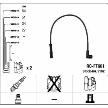 Juego de cables de bujía 8192 NGK