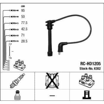 Juego de cables de bujía 6302 NGK