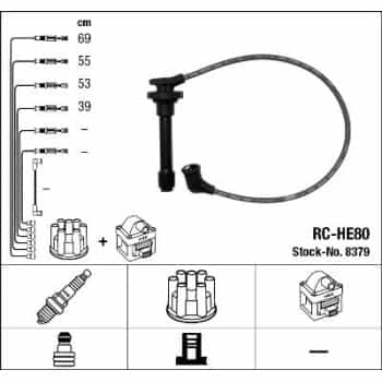 Juego de cables de bujía 8379 NGK