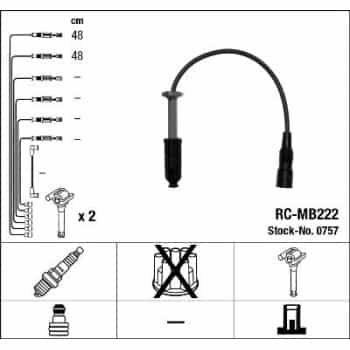 Juego de cables de bujía 0757 NGK