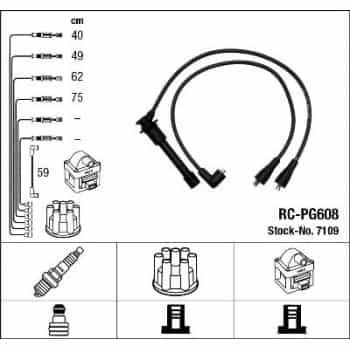Juego de cables de bujía 7109 NGK