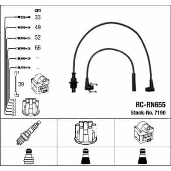 Juego de cables de bujía 7190 NGK
