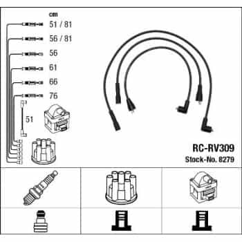 Juego de cables de bujía 8279 NGK