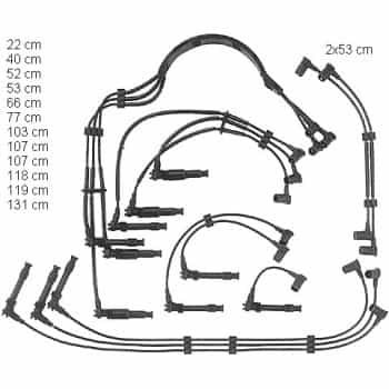 Juego de cables de bujía ZE751 Beru