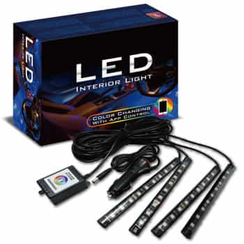 Tira LED Interior Autoadhesiva Multicolor (4 piezas)