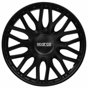 Juego de 4 cubiertas para ruedas Sparco Roma de 14 pulgadas en color negro