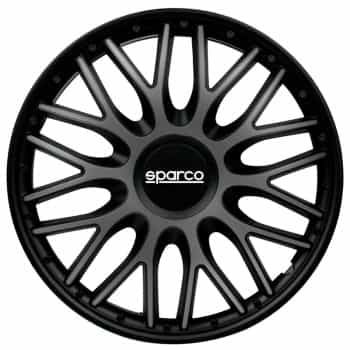 Juego de 4 cubiertas para ruedas Sparco Roma de 14 pulgadas en gris/negro