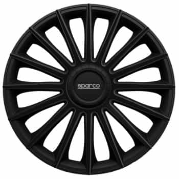 Juego de 4 cubiertas para ruedas Sparco Treviso de 15 pulgadas en color negro
