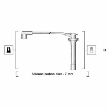 Juego de cables de bujía 941295050854 Magneti Marelli