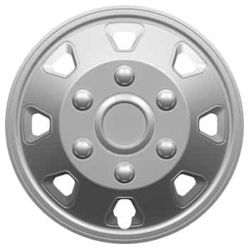 Juego de tapacubos plateados Utah II de 16 pulgadas (llantas convexas)