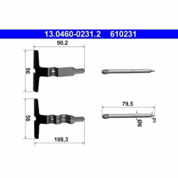 Juego de accesorios, pastillas de freno de disco