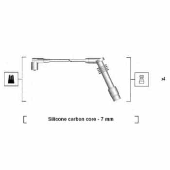 Juego de cables de bujía 941125360686 Magneti Marelli