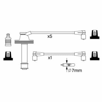 Juego de cables de bujía 0 986 357 232 Bosch