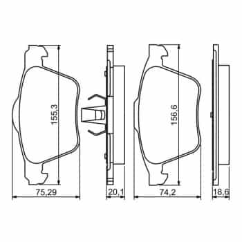 Juego de pastillas de freno 0 986 494 245 Bosch