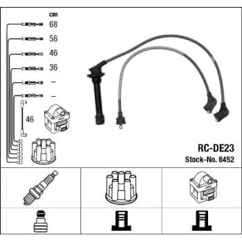 Juego de cables de bujía 8452 NGK