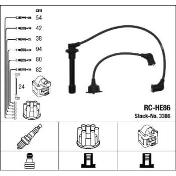 Juego de cables de bujía 3386 NGK
