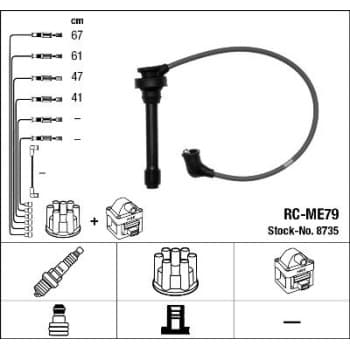 Juego de cables de bujía 8735 NGK