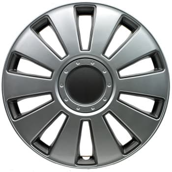 Juego de tapacubos Pennsylvania de 14 pulgadas, color plata/gris carbón