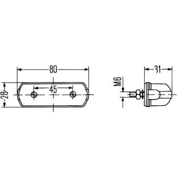 Lámpara de matrícula 2KA 001 389-101 Hella