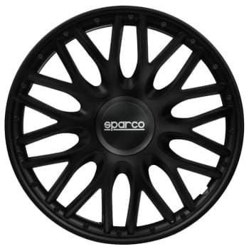 Juego de 4 cubiertas para ruedas Sparco Roma de 13 pulgadas en color negro