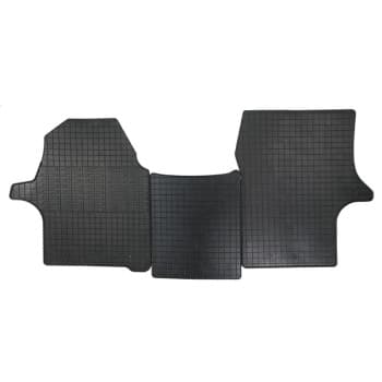 Alfombrillas de goma compatibles con Hyundai H350 2015- (3 piezas con puntos de montaje)