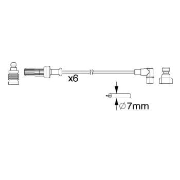 Juego de cables de bujía 0 986 357 187 Bosch