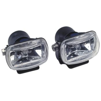 Juego de focos universales transparentes de 60 x 35 x 65 mm con homologación ECE-R19 E11