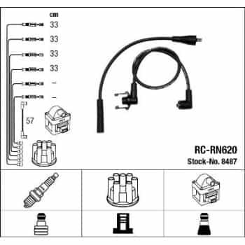 Juego de cables de bujía 8487 NGK